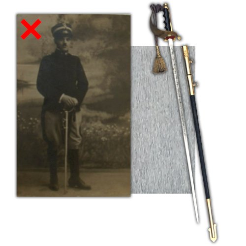 TRES RARE SABRE ITALIEN AÉRO-NAVAL LAME GRAVÉE WW1-2 XX ORIGINAL