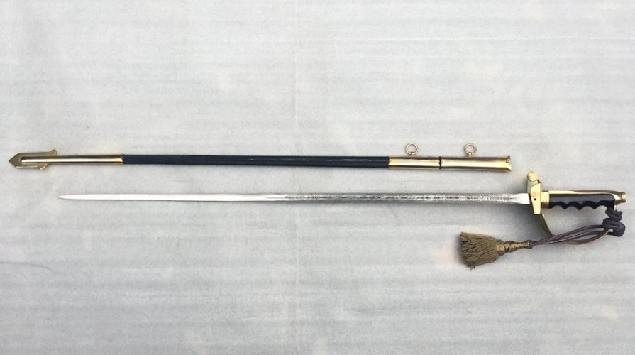 TRES RARE SABRE ITALIEN AÉRO-NAVAL LAME GRAVÉE WW1-2 XX ORIGINAL