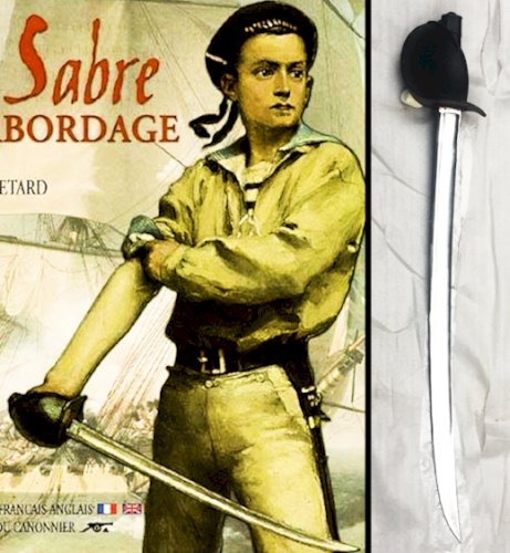 TRES RARE SABRE MARINE FRANCAISE CUILLERE A POT ABORDAGE MANU ROYALE 1842 XIX ORIGINAL