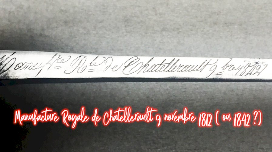 TRES RARE SABRE MARINE FRANCAISE CUILLERE A POT ABORDAGE MANU ROYALE 1842 XIX ORIGINAL