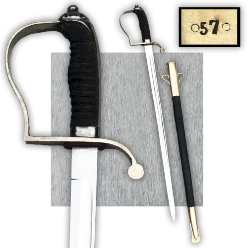 TRES RARE & SUBLIME SABRE BAVAROIS DE POLICE (?) BLUCHER, LAME DROITE, COMPLET, ORIGINAL