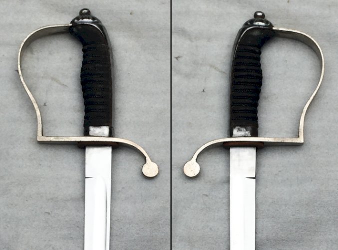 TRES RARE & SUBLIME SABRE BAVAROIS DE POLICE (?) BLUCHER, LAME DROITE, COMPLET, ORIGINAL