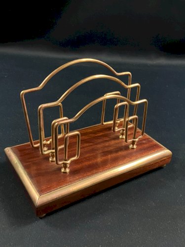 Trieur à courrier en acajou et laiton époque 1930 - 1950