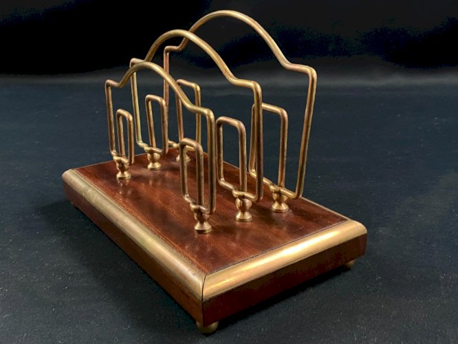 Trieur à courrier en acajou et laiton époque 1930 - 1950