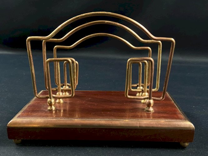 Trieur à courrier en acajou et laiton époque 1930 - 1950