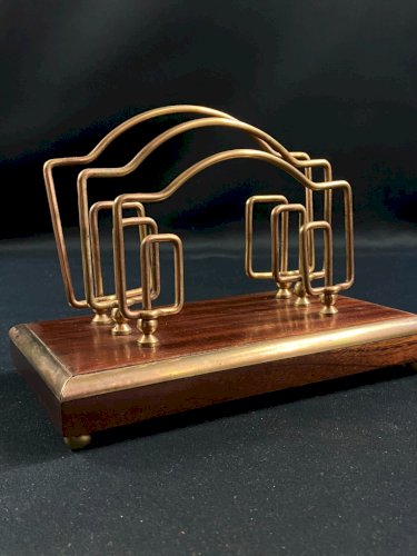 Trieur à courrier en acajou et laiton époque 1930 - 1950
