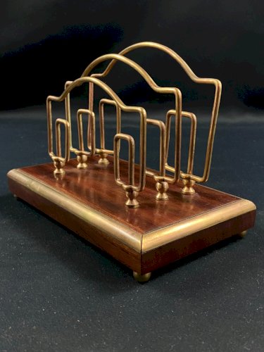 Trieur à courrier en acajou et laiton époque 1930 - 1950
