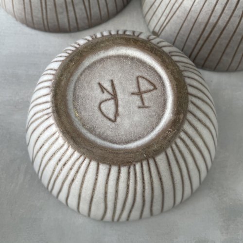 Trio de bol en céramique signé JR YP ?  à identifier , DLG Jacques Pouchain