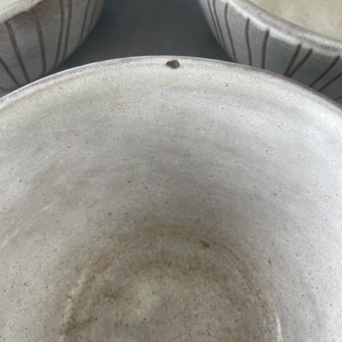 Trio de bol en céramique signé JR YP ?  à identifier , DLG Jacques Pouchain