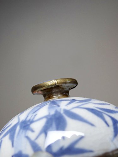 Trio de Gaiwans, petites tasses à thé couvertes chinoises porcelaine peinte main
