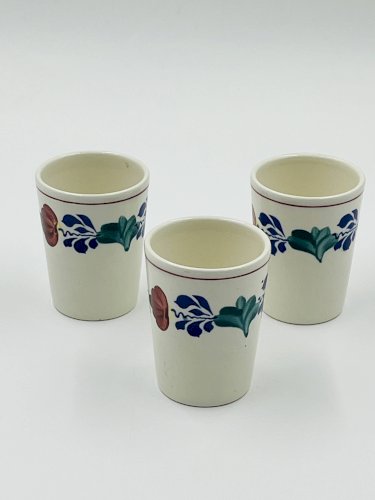 Trio de gobelets Boerenbont - Boch Frères Belgium