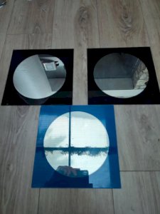 trio de miroir vintage année 70 de style italien en bon etat