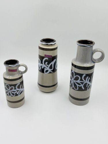 Trio de vases vintage Amsterdam par Scheurich - West Germany