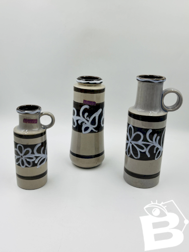 Trio de vases vintage Amsterdam par Scheurich - West Germany