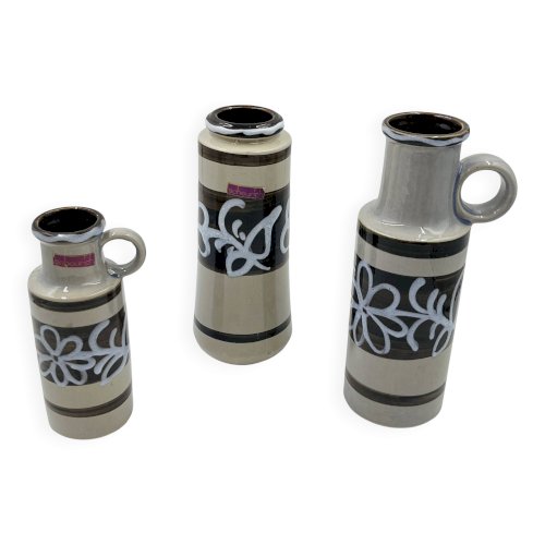 Trio de vases vintage Amsterdam par Scheurich - West Germany