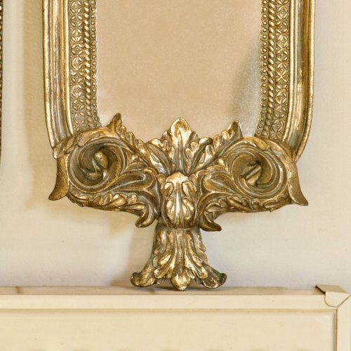 Triptyque de miroirs dorés XIXe baroque rocaille
