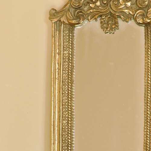 Triptyque de miroirs dorés XIXe baroque rocaille