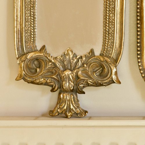 Triptyque de miroirs dorés XIXe baroque rocaille