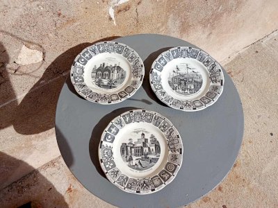 Three plates from the 1867 World's Fair – Creil & Montereau