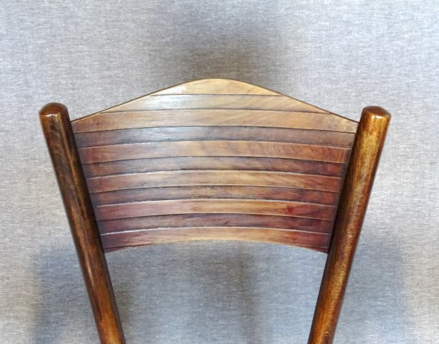 Trois chaises bistrot FISCHEL N°7273 assises lammées ,no Thonet