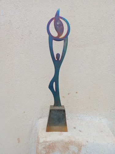 Trophée ancien de tennis signé Bernard Butsch