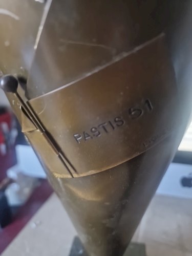 TROPHÉE EN LAITON  PASTIS 51 - H 40 CM