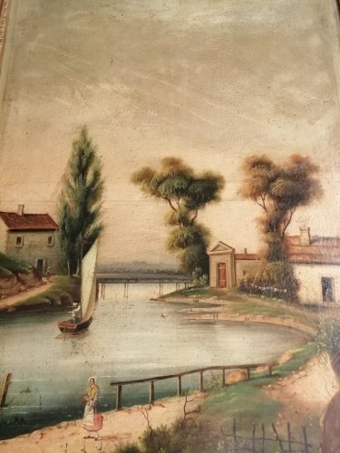 TRUMEAU SCENE BRETONNE XIX siècle
