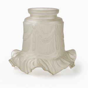 Frosted glass tulip garlands – vintage lampshade Art Deco – 12.8 cm