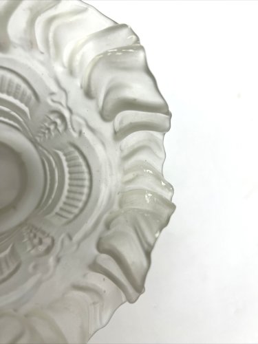 Tulipe en verre dépoli guirlandes – abat-jour ancien luminaire Art Déco – 12,8 c