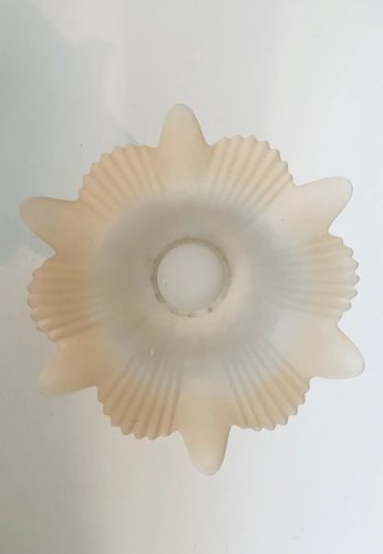 Tulipe Verre Dépoli Pêche Art Déco - Abat-jour Fleur Luminaire Vintage