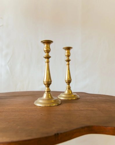 Ulysse, la paire de bougeoirs en bronze N°45