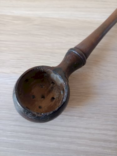 Ustensile de cuisine ancien cuillère à olives en bois Collection Déco Cuisine