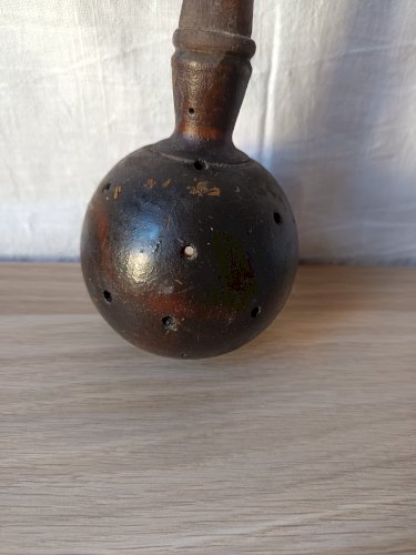 Ustensile de cuisine ancien cuillère à olives en bois Collection Déco Cuisine.