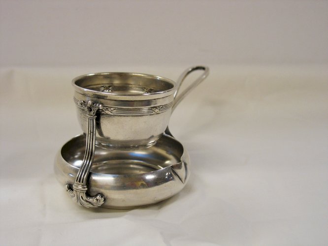 Ustensile pour le thé vintage, métal argenté