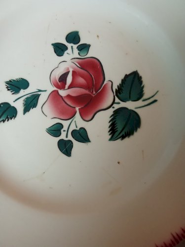 Vaisselle Ancienne Assiettes Digoin Sarreguemines Modèle Bagatelle 23 pièces