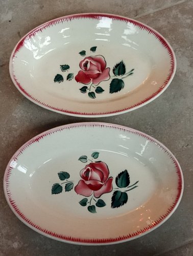 Vaisselle Ancienne Assiettes Digoin Sarreguemines Modèle Bagatelle 23 pièces