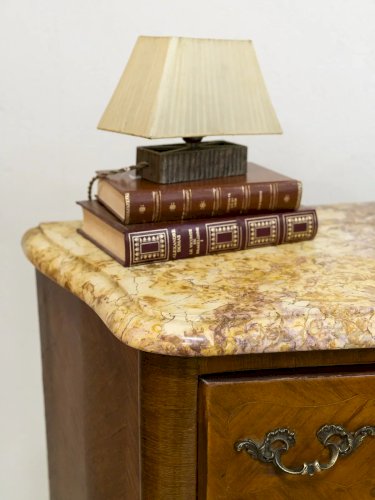 Valery, le chiffonnier Louis XV en bois et marbre N°56