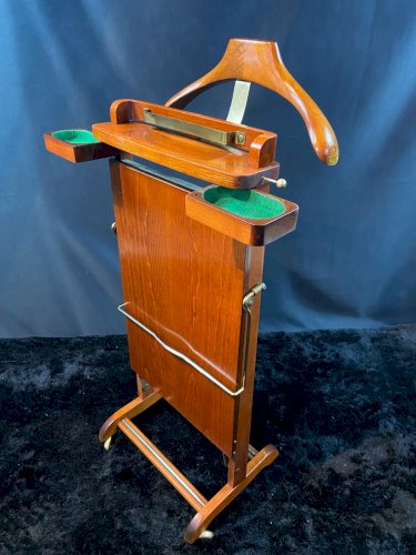 Valet de chambre vintage en bois vernis 1970