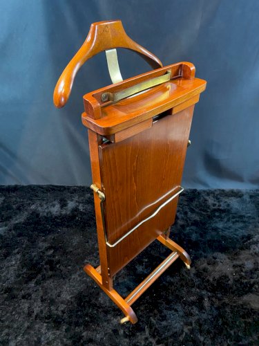 Valet de chambre vintage en bois vernis 1970