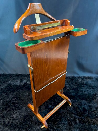 Valet de chambre vintage en bois vernis 1970