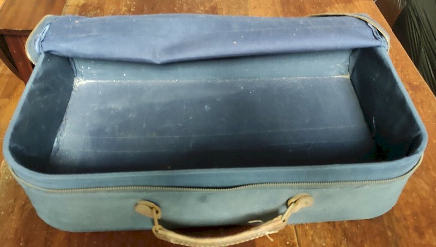 Valise tissu Vintage Air France/collection avion/aviation/old publicity suitcase