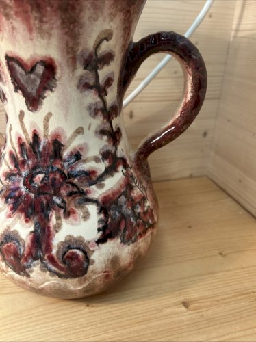 vase à anses P. Fouillen Quimper – faïence émaillée décor floral – signé main