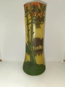 vase with landscape decor Legras early 20th century in good condition