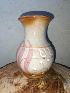 vase à decor floral keramik west germany en bon etat
