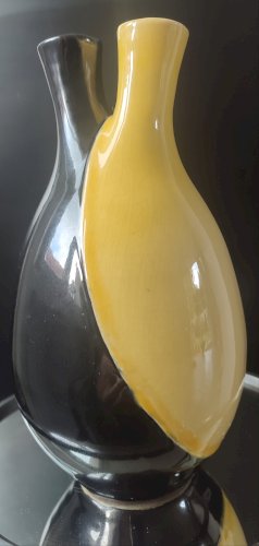 Vase à deux cols Céramique vintage 1964.