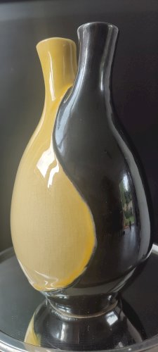 Vase à deux cols Céramique vintage 1964.