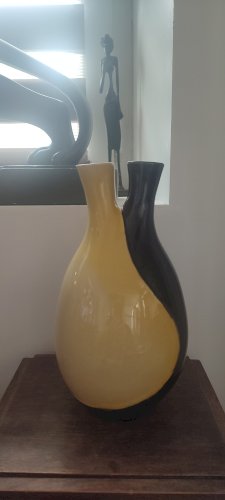 Vase à deux cols Céramique vintage 1964.