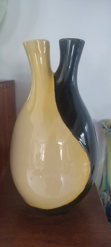 Vase à deux cols Céramique vintage 1964.