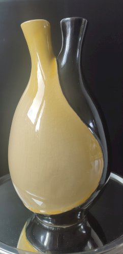 Vase à deux cols Céramique vintage 1964.