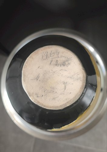 Vase à deux cols Céramique vintage 1964.